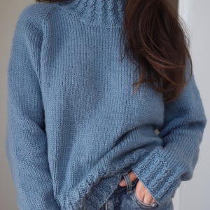 KNITTING PATTERN ⨯ Sweater Knitting Pattern, Raglan Pullover Knitting Pattern ⨯ Cozy Jumper Knit Pattern, Knit Sweater Pattern DIY Knitting