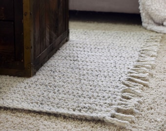 CROCHET PATTERN ⨯ Rug Crochet Pattern, Easy Crochet Pattern ⨯ Beginner Crochet Pattern ⨯ Boho Rug Easy Crochet Pattern, Tassels Rug Crochet