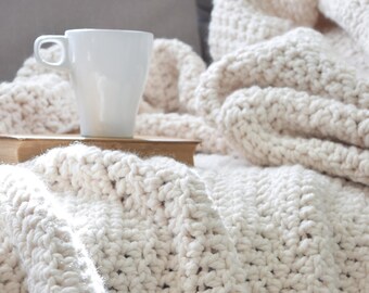 Chunky Blanket Throw Crochet Pattern by Darling Jadore, Fireside Throw