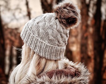 KNITTING PATTERN ⨯ Cable Beanie Knitting Pattern, Cable Hat