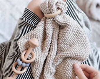 KNITTING PATTERN ⨯ Lovey Knit Pattern, Baby Lovey Blanket Knitting Pattern ⨯ Beginner Knitting Pattern, Easy Knit Pattern ⨯ Knitted Lovey