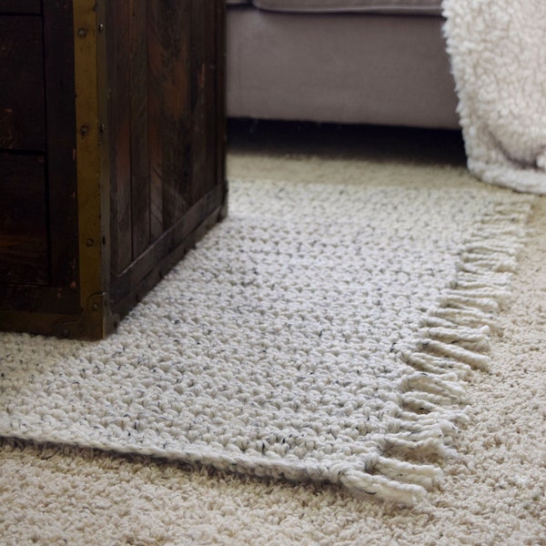 CROCHET PATTERN ⨯ Rug Crochet Pattern, Easy Crochet Pattern ⨯ Beginner Crochet Pattern ⨯ Boho Rug Easy Crochet Pattern, Tassels Rug Crochet