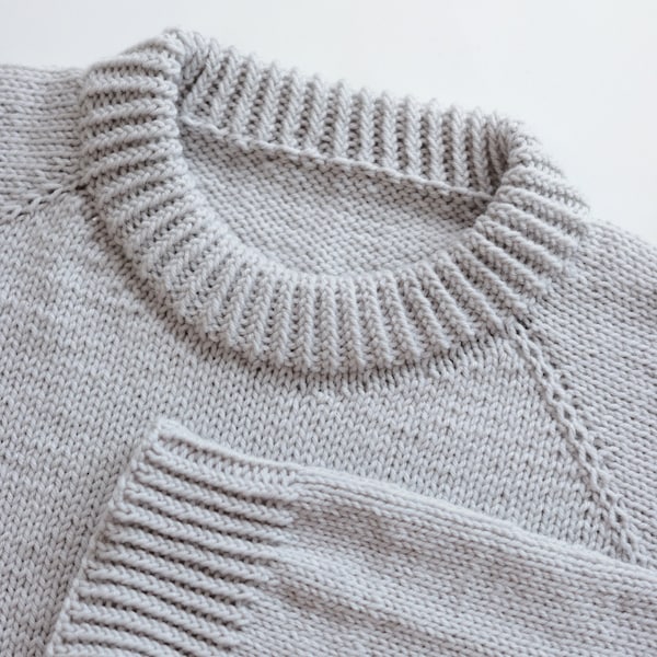 KNITTING PATTERN ⨯ Raglan Sweater Knitting Pattern, Basic Sweater Knit Pattern ⨯ Easy Pullover Knitting Pattern, Jumper Knitting Pattern