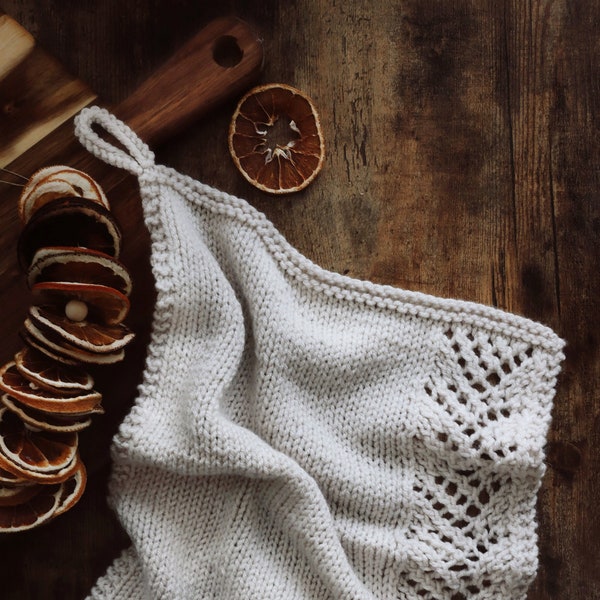 KNITTING PATTERN ⨯ Kitchen Towel Knit Pattern, Easy Knitting Pattern, Décor Knitting Pattern ⨯ Easy Knitting Pattern ⨯ Décor Knit Pattern
