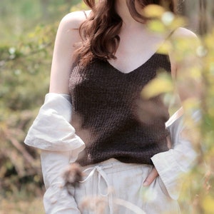 Knitting Pattern Home Camisole Top Down Knitting Summer