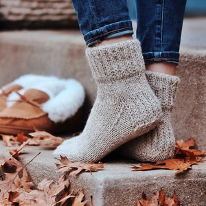 KNITTING PATTERN Cozy Socks Knitting Pattern Worsted Socks Knit Pattern, Double-Knit Socks Pattern Easy Knit Socks Pattern, Cozy Socks image 1