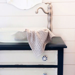 KNITTING PATTERN ⨯ Kitchen Towel Knitting Pattern ⨯ Easy Knitting Pattern, Lace Dishtowel Eco Tea Towel Decor, Beginner Knit Pattern PDF
