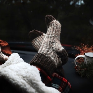 KNITTING PATTERN ⨯ Cozy Cabin Socks Knitting Pattern, Boot Socks Knit Pattern ⨯ Easy Socks Knitting Pattern, Winter Socks Knitting Pattern
