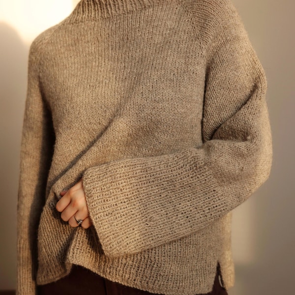 KNITTING PATTERN ⨯ Sweater Knitting Pattern, Chunky Knit Sweater Knitting Pattern ⨯ Easy Raglan Jumper Knit Pattern, Sweater Pattern