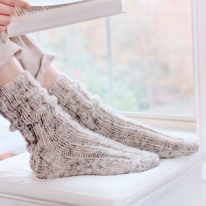 KNITTING PATTERN Ribbed Socks Knit Pattern Cozy Knit Socks Pattern, Easy Socks Knitting Pattern Classic Rib Socks Knit Pattern image 2