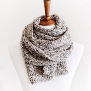 KNITTING PATTERN ⨯ Classic Scarf, Women Scarf Knitting Pattern⨯ Beginner Knitting Pattern Scarf, Classic Rib Scarf Knitting Pattern