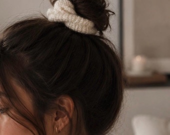Klassische Scrunchie-Strickanleitung, einfache Strickanleitung für Haargummis, Strickanleitung für Haaraccessoires für Damen, Scrunchie-Strickanleitung für Anfänger, Videos