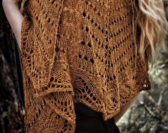 KNITTING PATTERN ⨯ Lace Shawl Knit Pattern, Easy Scarf Knitting Pattern, Lace Knit Shawl Pattern ⨯ Shawl Knitting Pattern, Easy Knit Scarf