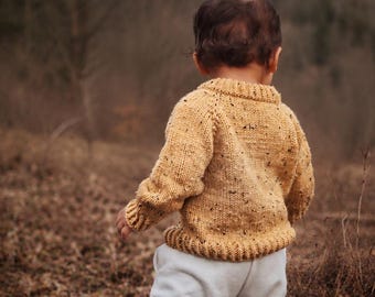 Toddler Sweater Knitting Pattern, Easy Raglan Knit Sweater Pattern, Baby Knit Sweater Pattern,  Easy Jumper 1T-3T, with Video Tutorials