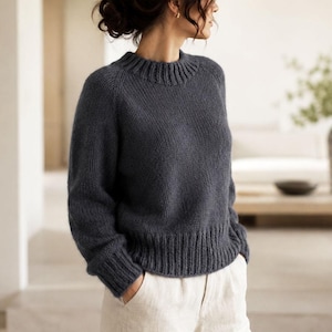 raglan sweater knitting pattern. knit oversize sweater womens knit sweater pattern. beginner sweater knitting pattern. easy knit sweater pattern. jumper knit pattern. knit pullover pattern. easy knit pullover pattern. worsted knit sweater pattern