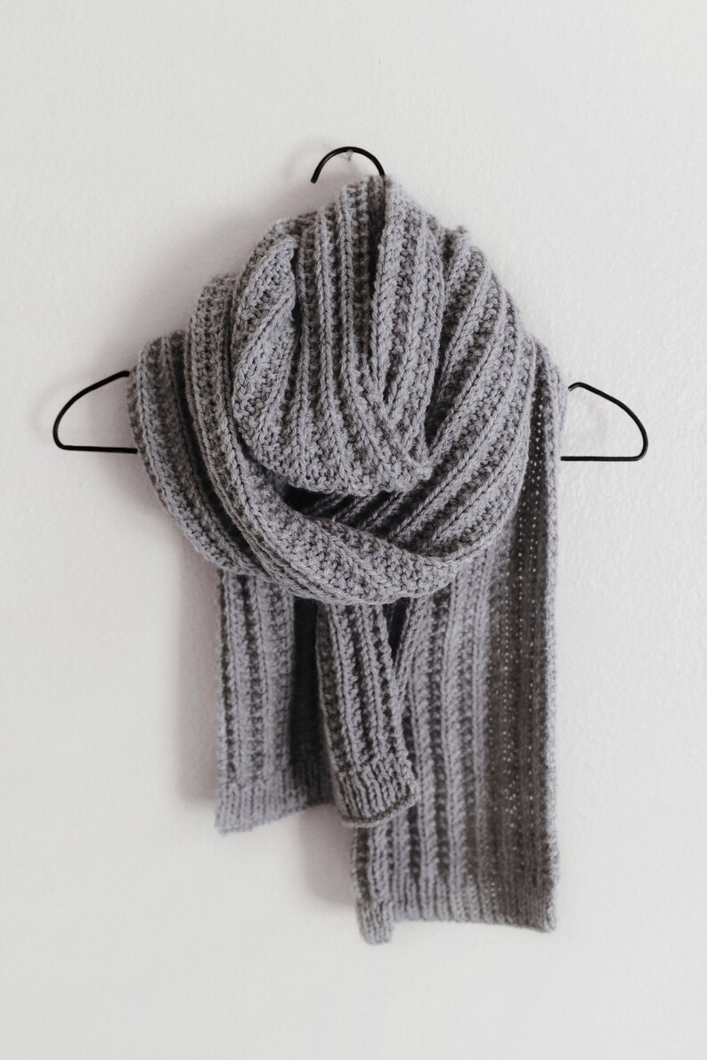 KNITTING PATTERN Men's Scarf Knitting Pattern Classic Etsy