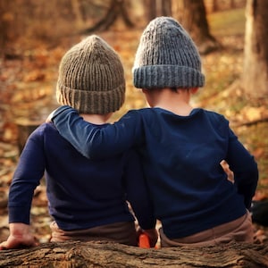 Strickmütze für Kleinkinder, einfache Strickmütze für Kinder, gerippte Mütze für Kinder im Alter von 1-4 Jahren, mit Video-Tutorials