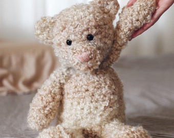 CROCHET PATTERN ⨯ Classic Teddy Bear Crochet Amigurumi, Easy Teddy Bear Crochet Pattern ⨯ Crochet Teddy Bear Amigurumi Crochet Pattern