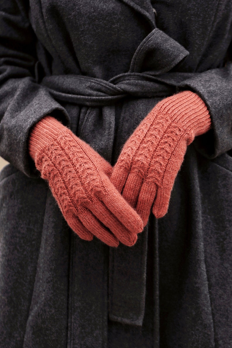 KNITTING PATTERN Cable Gloves Knitting Pattern, Women Gloves Knit Pattern Classic Gloves DIY Knit Pattern, Mittens Knitting Pattern image 1