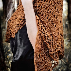 KNITTING PATTERN ⨯ Lace Shawl Knit Pattern, Easy Scarf Knitting Pattern, Lace Knit Shawl Pattern ⨯ Shawl Knitting Pattern, Easy Knit Scarf