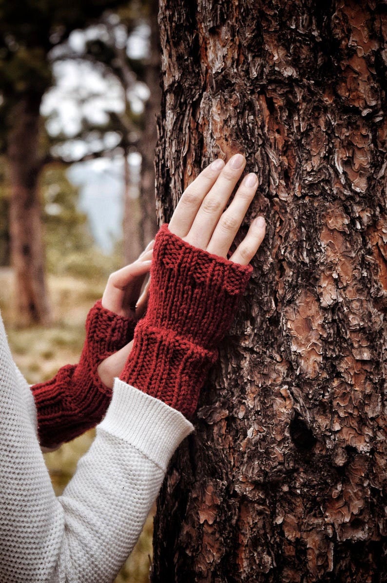 KNITTING PATTERN Easy Fingerless Gloves, Fingerless Mitts Knitting Pattern Women Knit Mittens Pattern Easy Knitting Pattern image 1