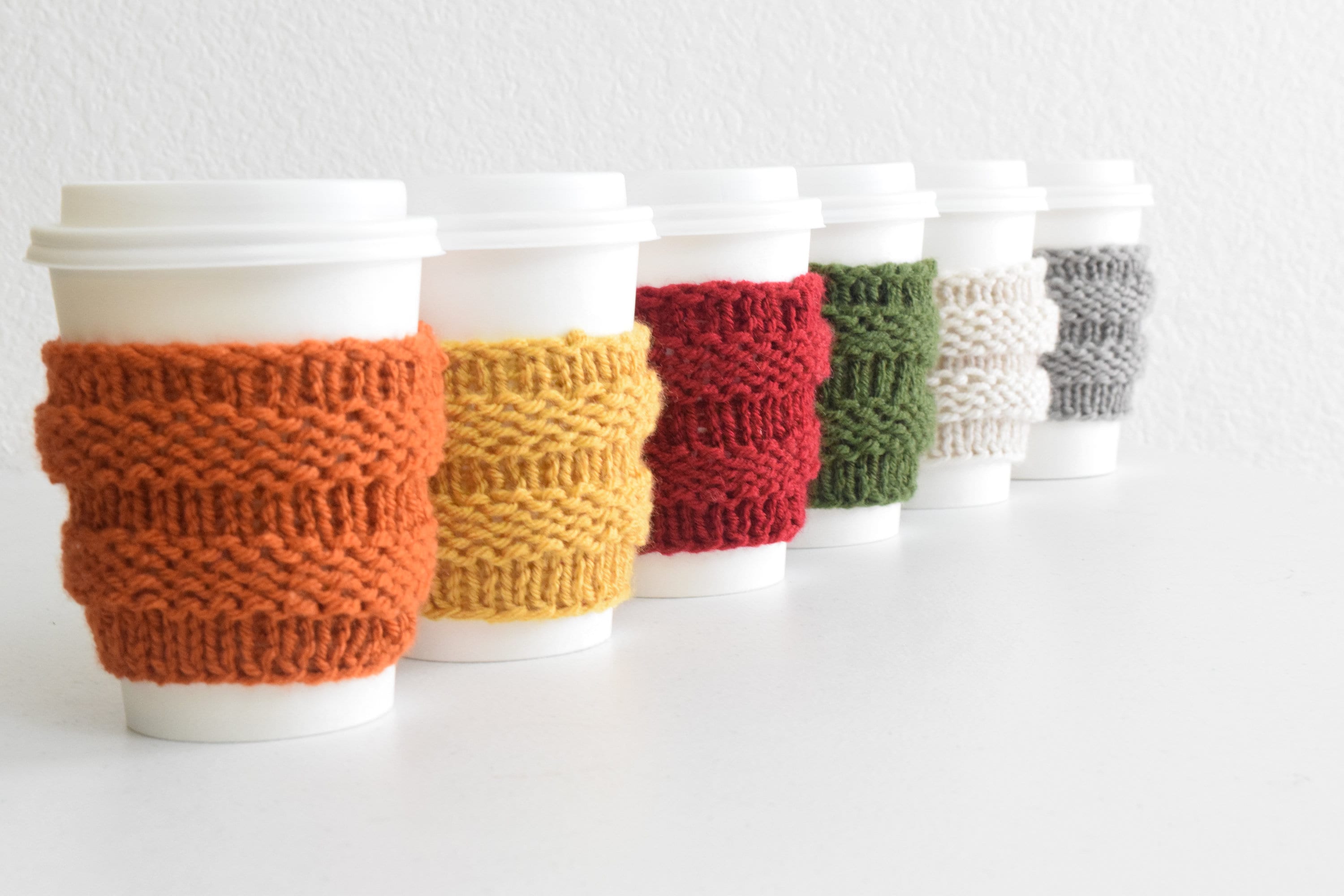 KNITTING PATTERN Coffee Cozy Knitting Pattern Beginner Knit Etsy