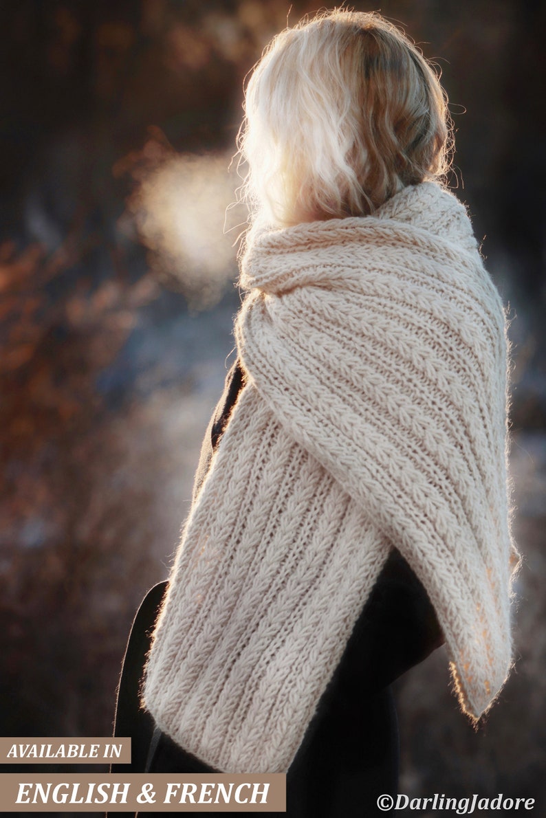 KNITTING PATTERN Scarf Knitting Pattern Warm Wrap Scarf Etsy UK