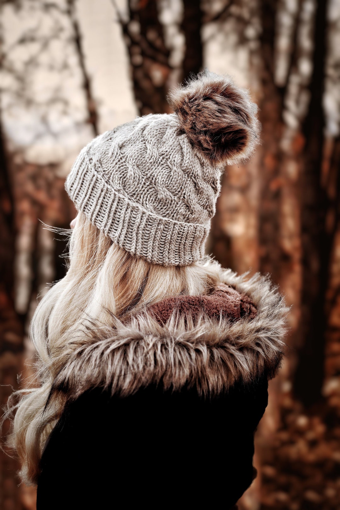 KNITTING PATTERN ⨯ Cable Beanie Knitting Pattern, Cable Hat