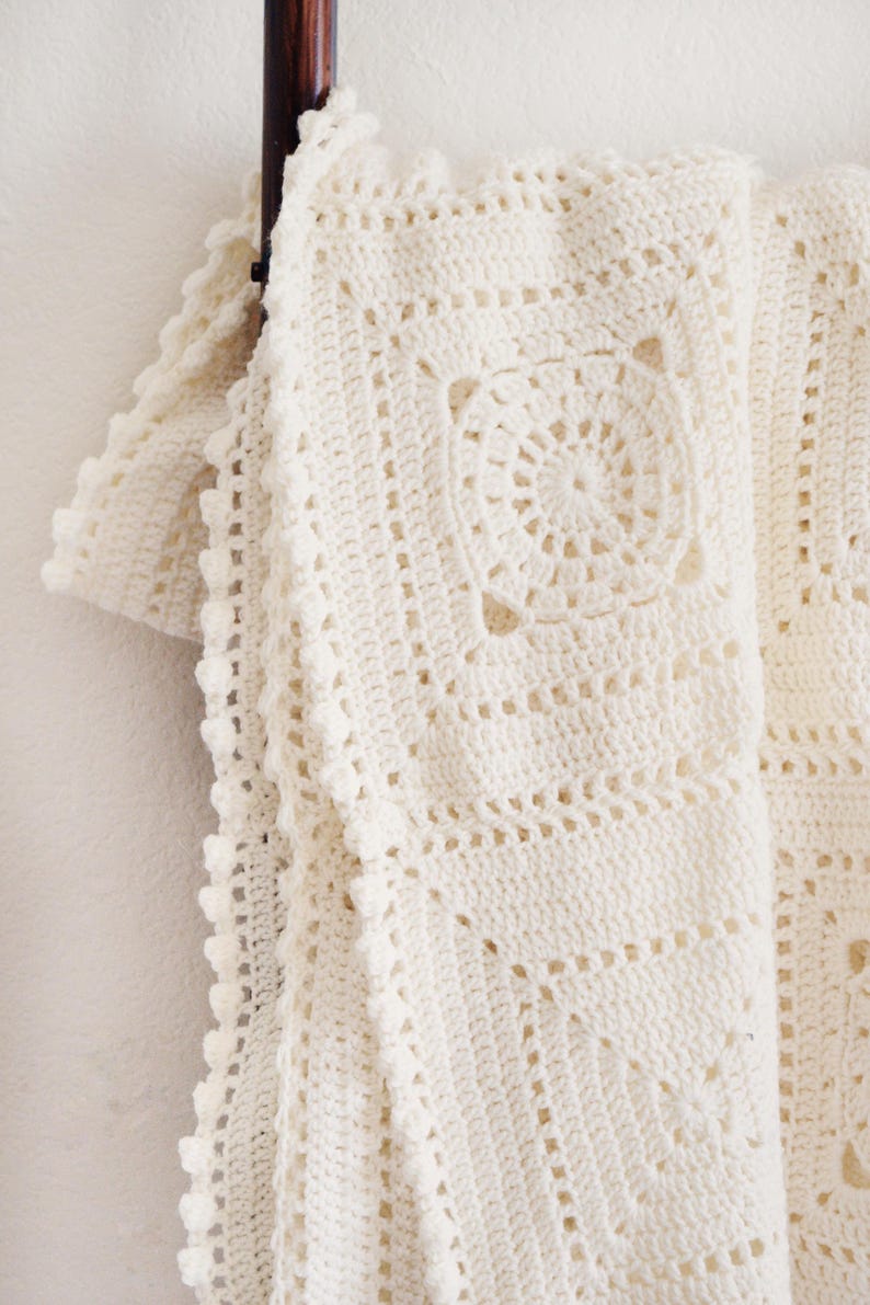 granny square blanket crochet pattern. crochet modern throw blanket. hygge decor modern crochet throw afghan decor blanket. granny square lace crochet throw baby blanket.