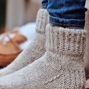 KNITTING PATTERN Cozy Socks Knitting Pattern Worsted Socks Knit Pattern, Double-Knit Socks Pattern Easy Knit Socks Pattern, Cozy Socks image 5