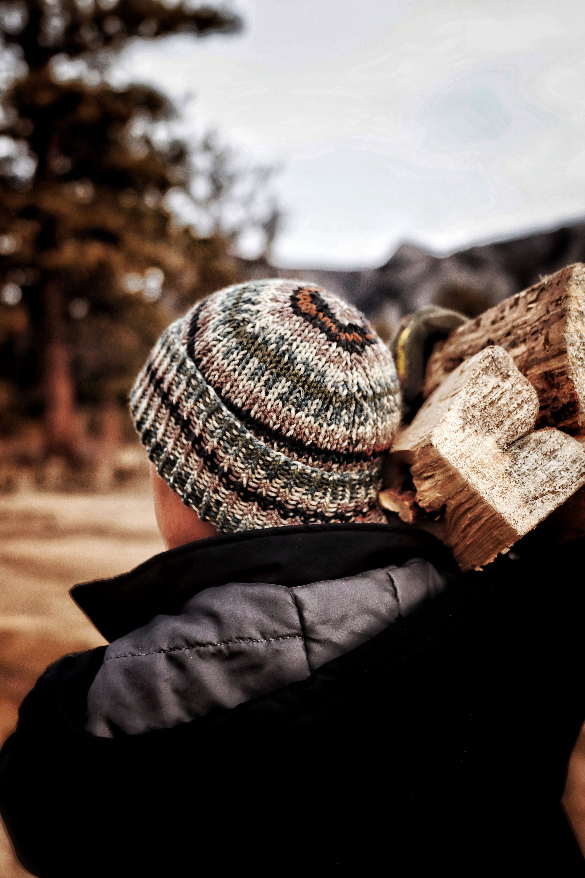 Camo sales knit hat