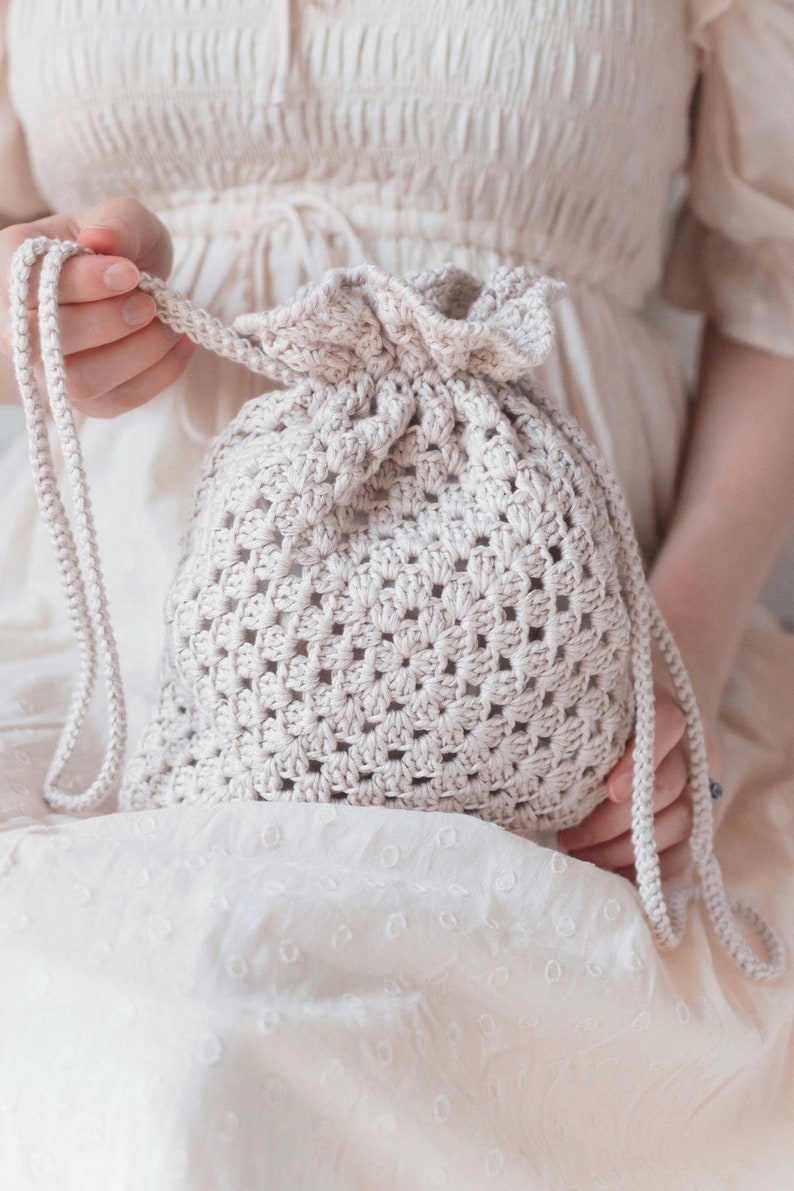 CROCHET PATTERN Drawstring Purse Crochet Pattern Reticule | Etsy