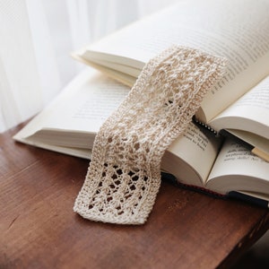 KNITTING PATTERN ⨯ Bookmark Knit Pattern, Easy Knitting Pattern ⨯ Vintage Décor Bookmark Knitting Pattern, Easy Knitting Pattern