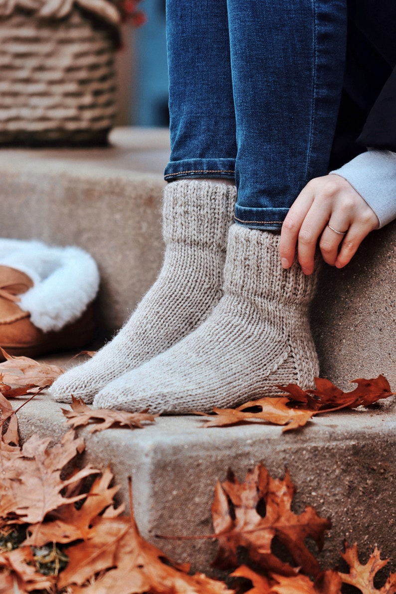 KNITTING PATTERN Cozy Socks Knitting Pattern Worsted Socks Knit Pattern, Double-Knit Socks Pattern Easy Knit Socks Pattern, Cozy Socks image 4