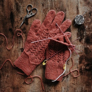 KNITTING PATTERN Cable Gloves Knitting Pattern, Women Gloves Knit Pattern Classic Gloves DIY Knit Pattern, Mittens Knitting Pattern image 5