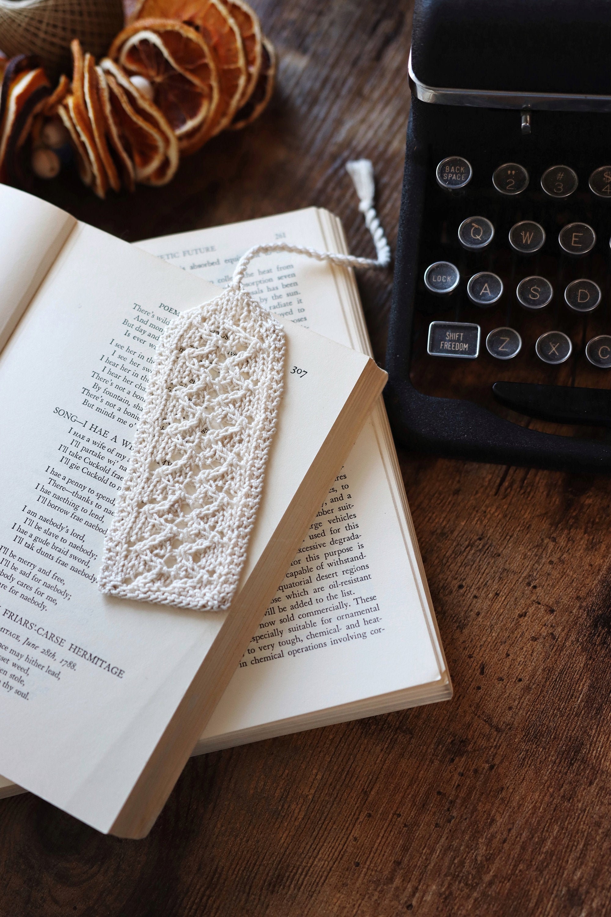 KNITTING PATTERN Bookmark Knitting Pattern Lace Bookmark Etsy