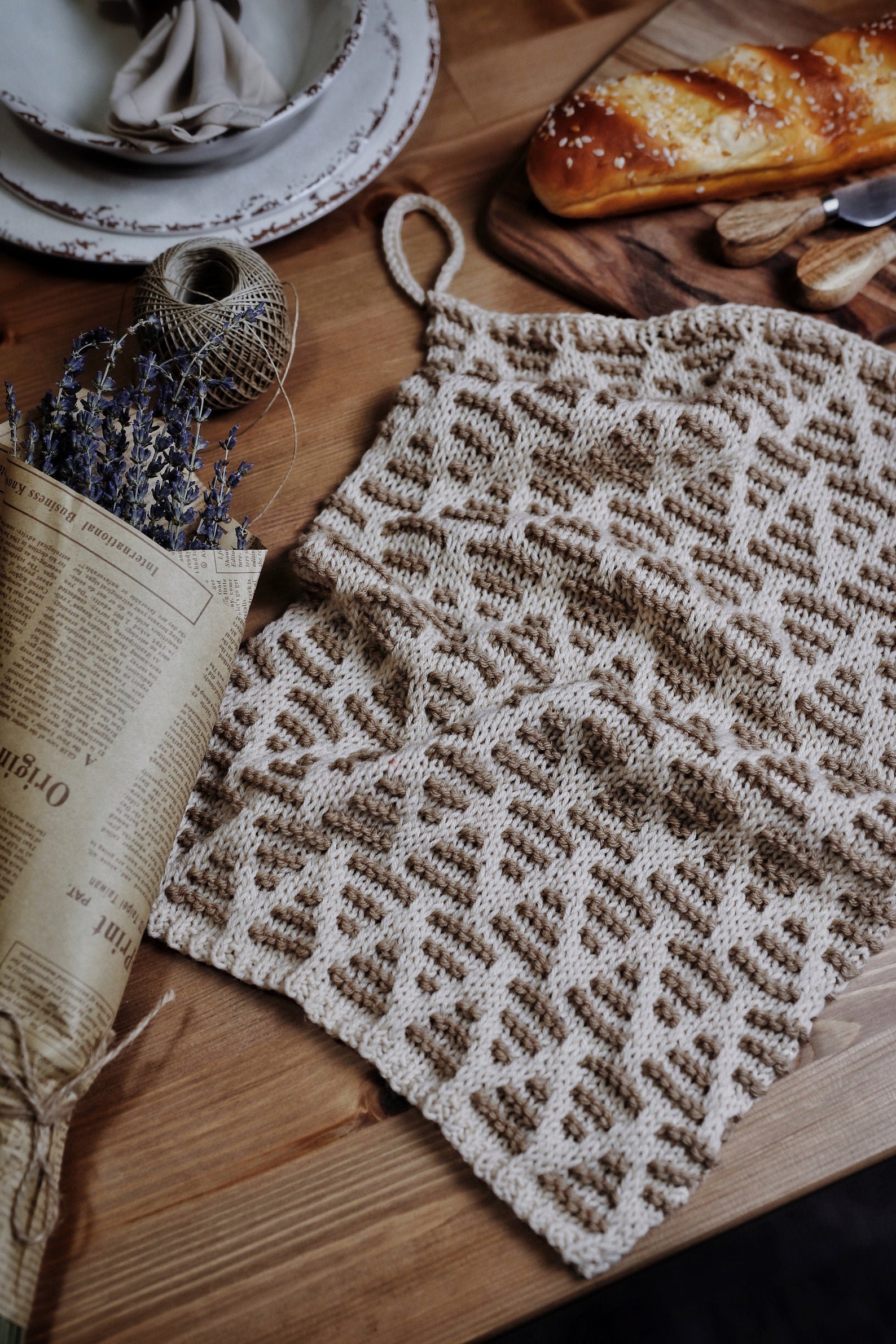 KNITTING PATTERN Tea Towel Knitting Pattern Easy Knitting Etsy