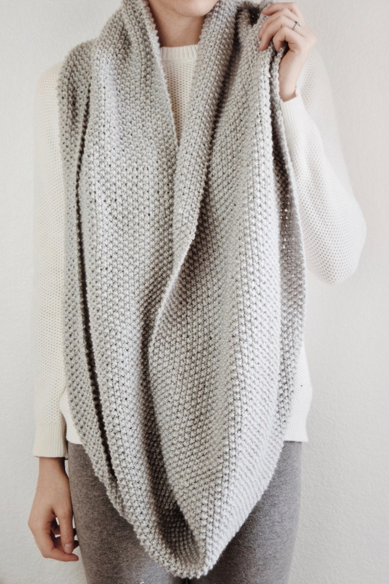 KNITTING PATTERN Infinity Scarf Knit Pattern Beginner Etsy