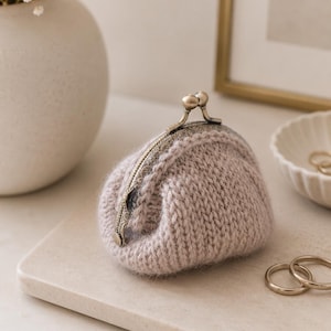 Coin Purse Knitting Pattern, Vintage Small Purse Knit Pattern, Kiss Lock Change Purse, Knit Clutch Bag Pattern, Mini Wallet Pouch, Videos