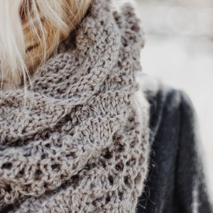 KNITTING PATTERN Lace Knit Cowl Knit Pattern by Darling | Etsy