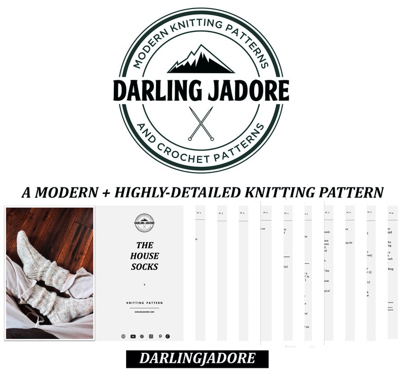 KNITTING PATTERN Ribbed Socks Knit Pattern Cozy Knit Socks Pattern, Easy Socks Knitting Pattern Classic Rib Socks Knit Pattern image 7