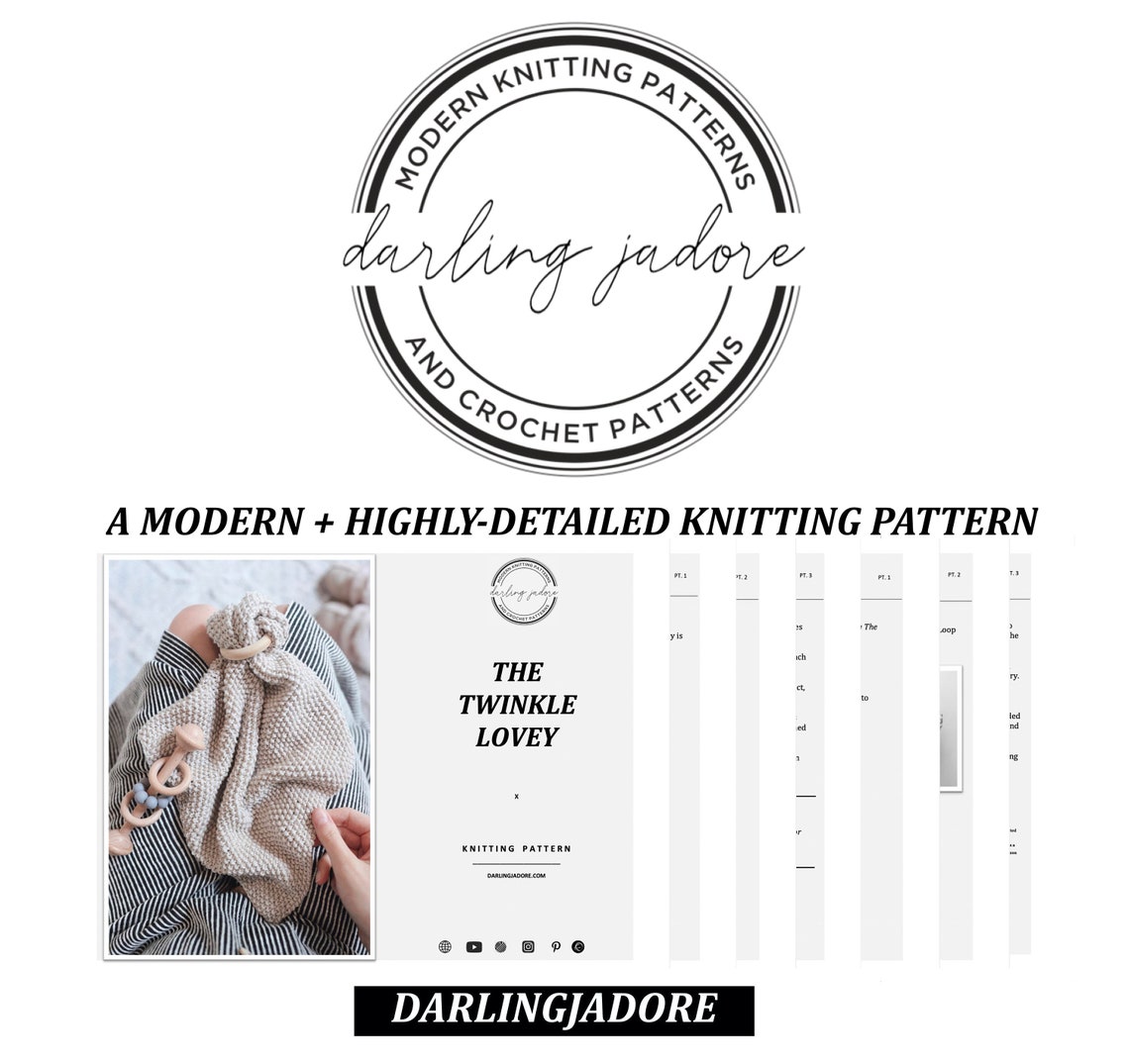 KNITTING PATTERN Lovey Knit Pattern Baby Lovey Blanket Etsy