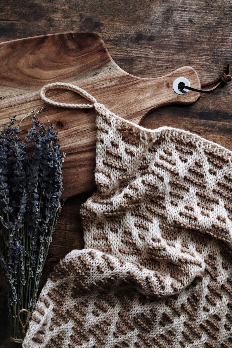 KNITTING PATTERN Tea Towel Knitting Pattern Easy Knitting Etsy
