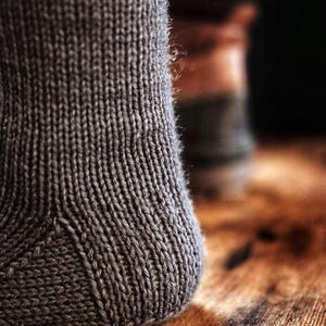 Mens socks knitting pattern, easy knit mens socks, top down socks knitting pattern. Crew socks knit pattern, knit man socks pattern. Classic men's socks knitting pattern, easy ribbed knit socks in worsted weight yarn, beginner men's boot socks PDF instant download