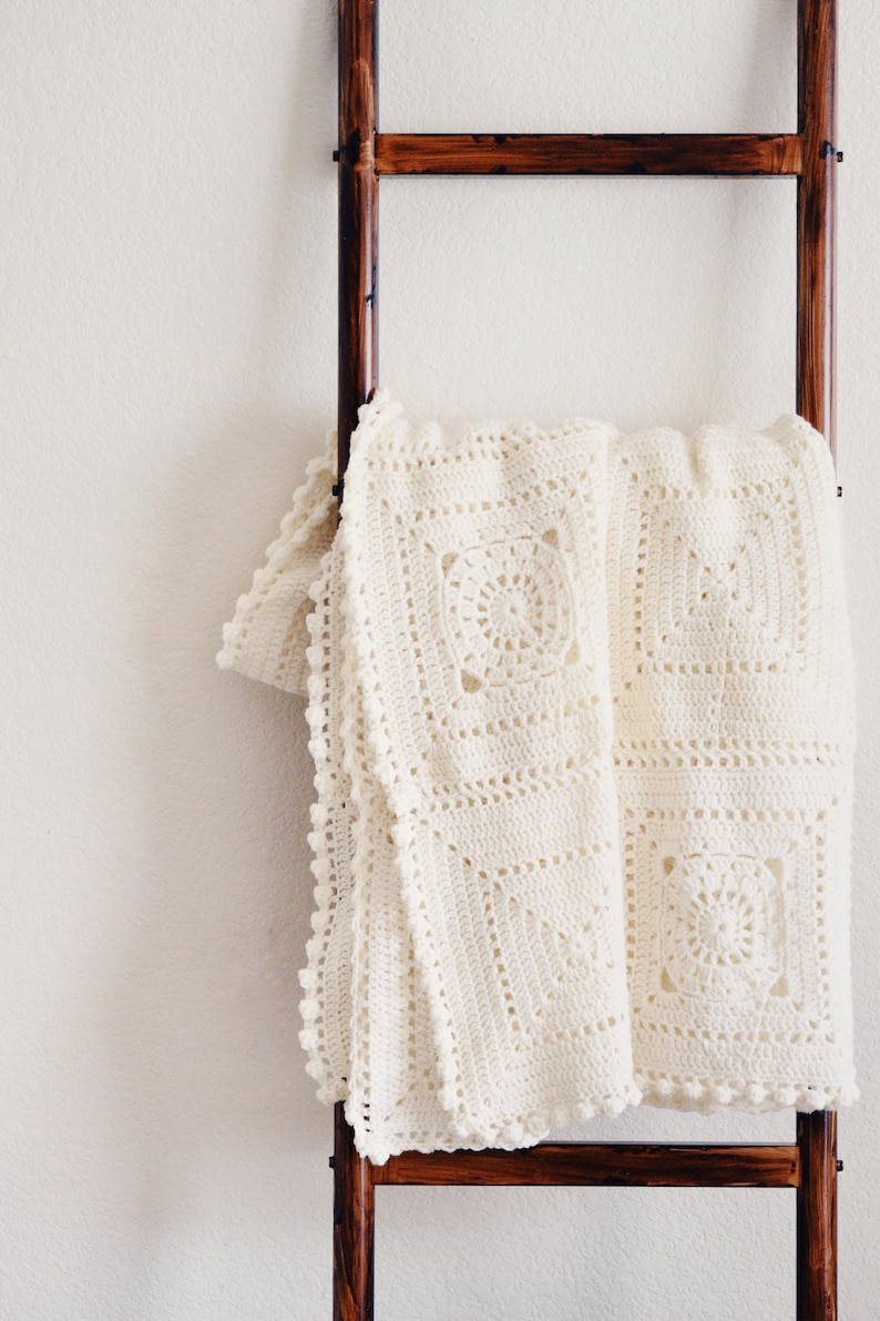 granny square blanket crochet pattern. crochet modern throw blanket. hygge decor modern crochet throw afghan decor blanket. granny square lace crochet throw baby blanket.