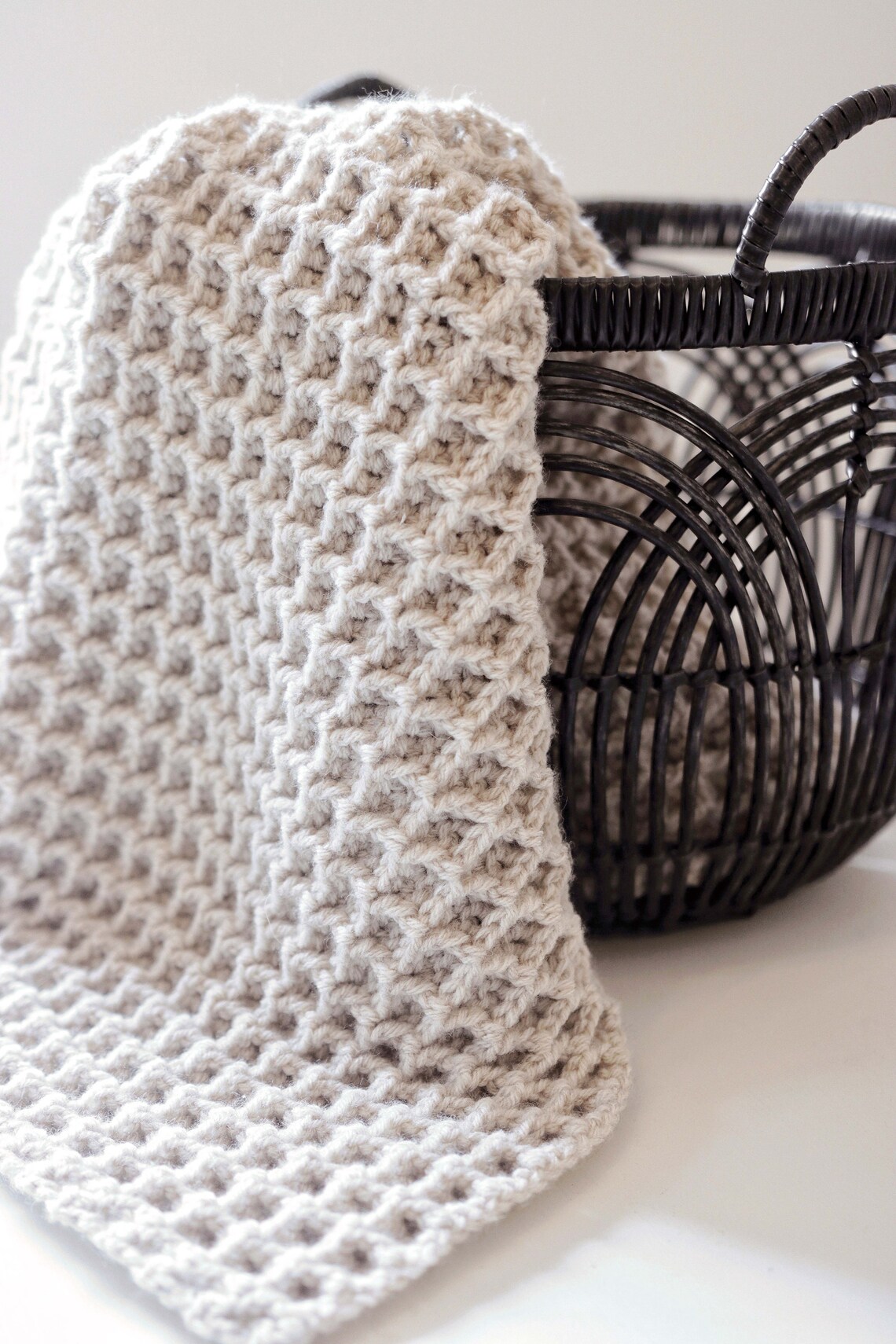 CROCHET PATTERN Waffle Blanket Crochet Pattern Easy Crochet Etsy