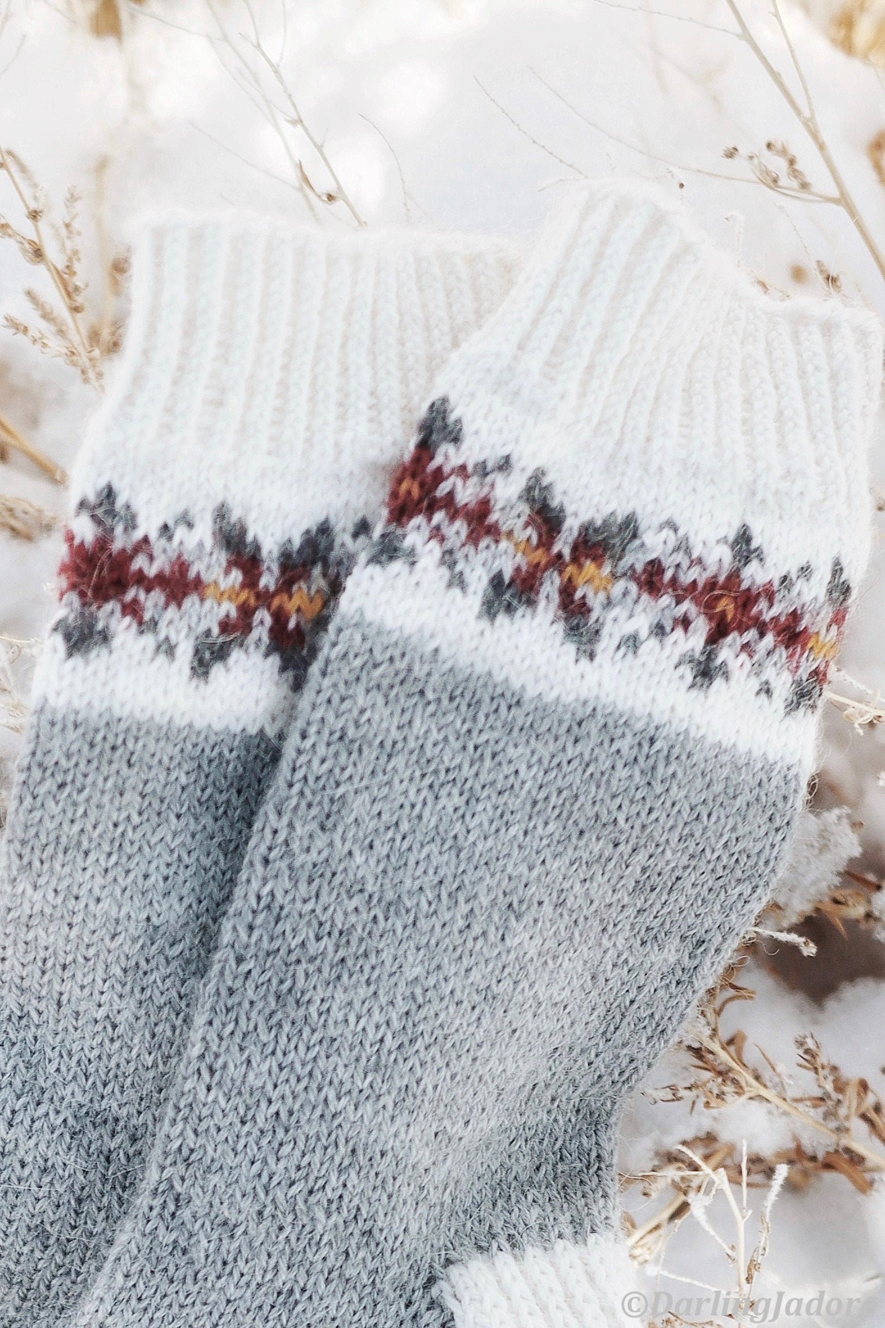 KNITTING PATTERN Fair Isle Socks Knitting Pattern Winter Etsy