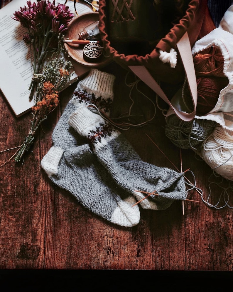 KNITTING PATTERN Fair Isle Socks Knitting Pattern Winter Etsy