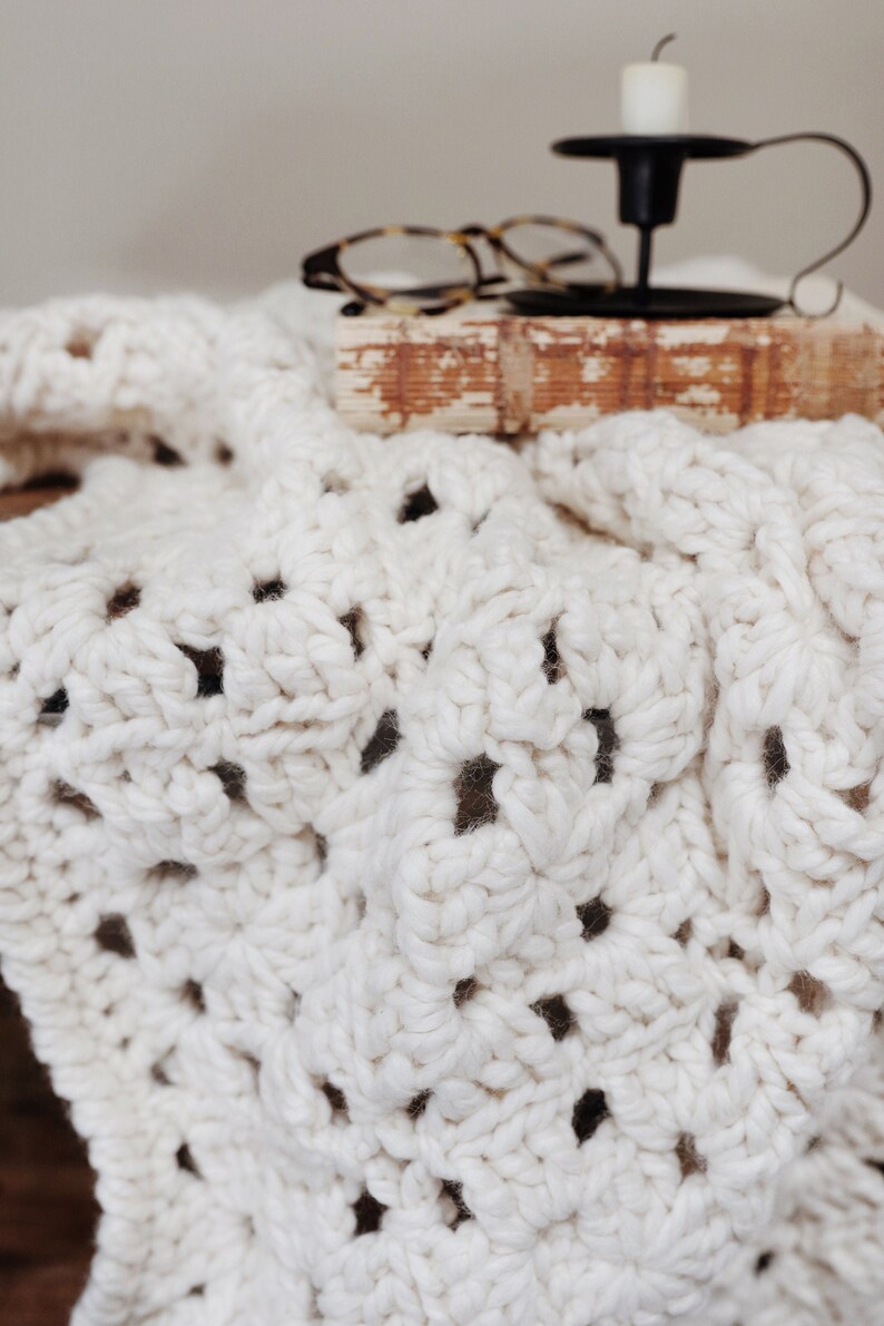 CROCHET PATTERN Chunky Blanket Crochet Pattern Easy Crochet Etsy