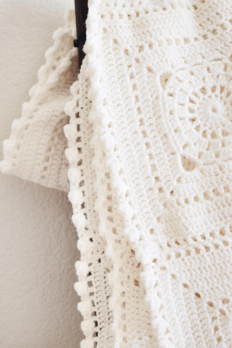 granny square blanket crochet pattern. crochet modern throw blanket. hygge decor modern crochet throw afghan decor blanket. granny square lace crochet throw baby blanket.